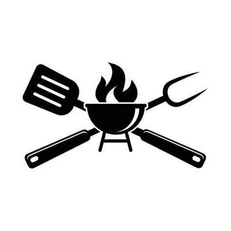 Bbq Grilling Grill Fork Spatula Barbecue Cooking 1 Vector Etsy Bbq
