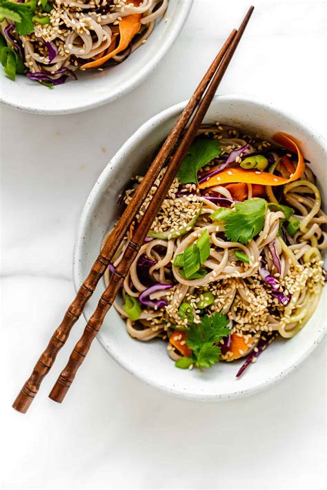 Cold Soba Noodle Salad With Peanut Sauce Choosing Chia