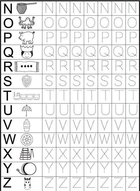 Ejercicios De Trazos Del Alfabeto Alphabet Worksheets Preschool