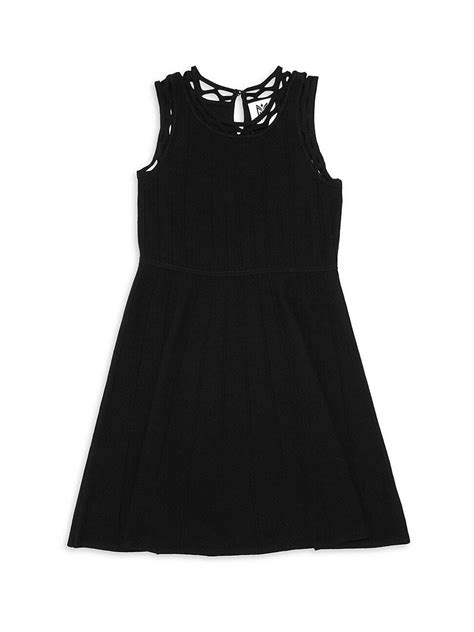 Buy Milly Girls Lattice Trim Knit Dress Black At 69 Off Editorialist