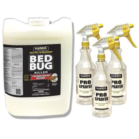 Harris 5 Gal Ready To Use Egg Kill And Resistant Bed Bug Killer With 3