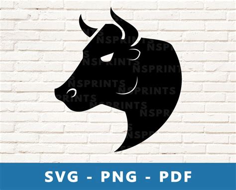 Cattle Svg Eps Ox Svg Bull Clipart Bull Cut Files For Silhouette Angry