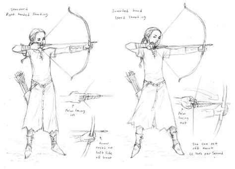 Elf Archery Sketches