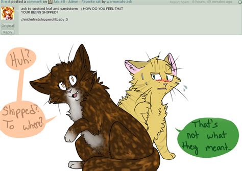 Ask 10 Spottedleaf And Sandstorm Shipped By Warriorcats Ask On