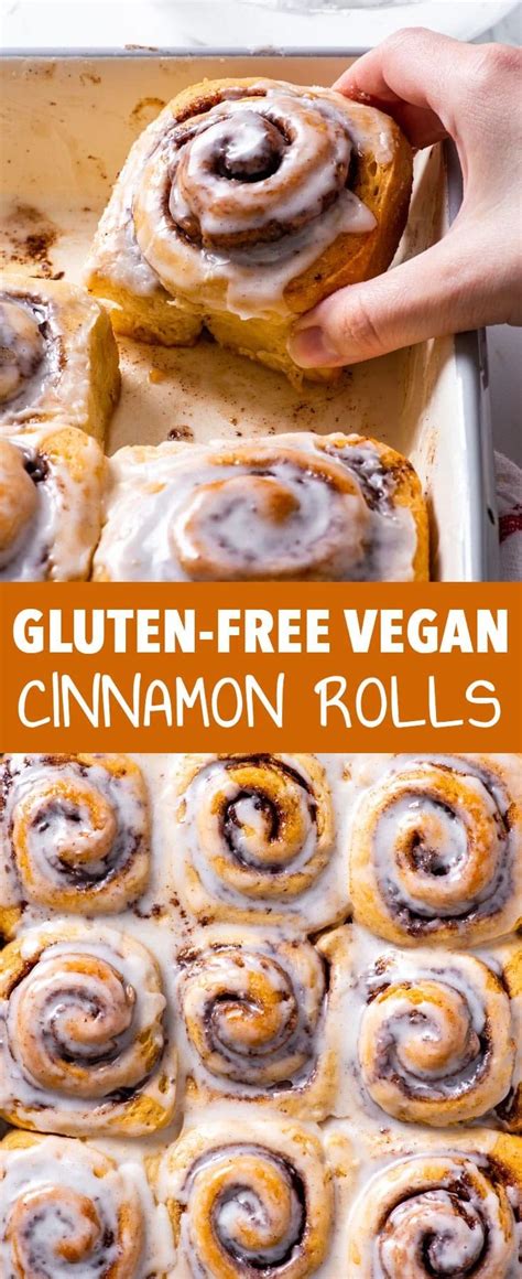 Cinnamon Rolls With Glaze On Top In A Baking Pan And The Title Reads