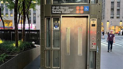 Staley Glass Elevator At Rockefeller Center Subway Station In Midtown