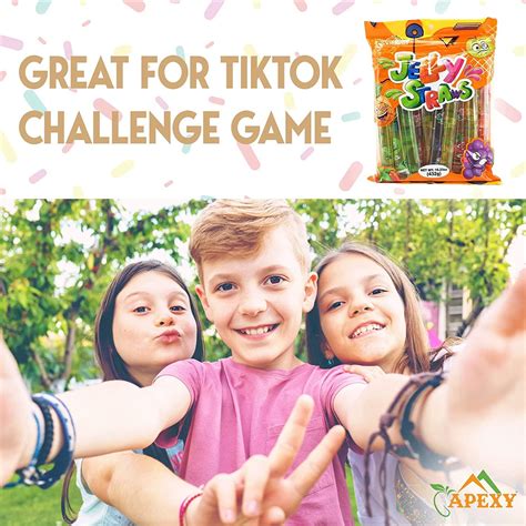 Apexy Jelly Straws Fruit Jelly Filled Strips Tiktok Candy Trend Items