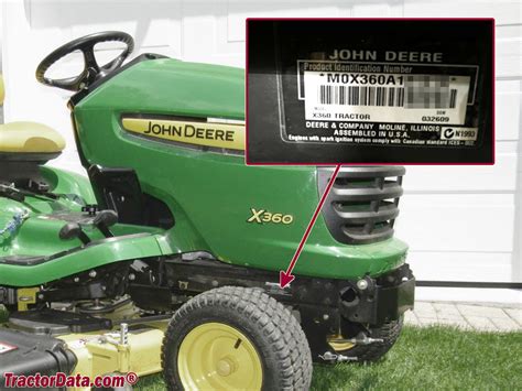 John Deere X360 Tractor Information