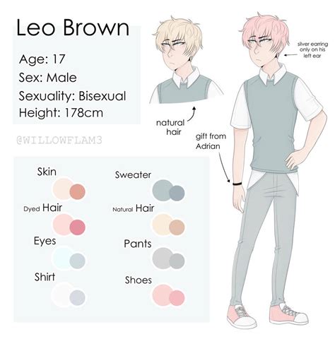 Leo Brown Oc Reference Sheet By Willowflam3 On Deviantart