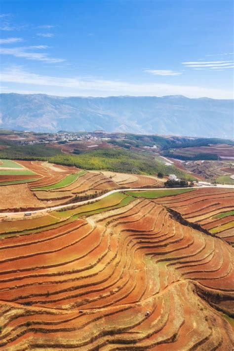 Beautiful Yunnan Red Land Scenery Stock Photo Image Of Agricultural