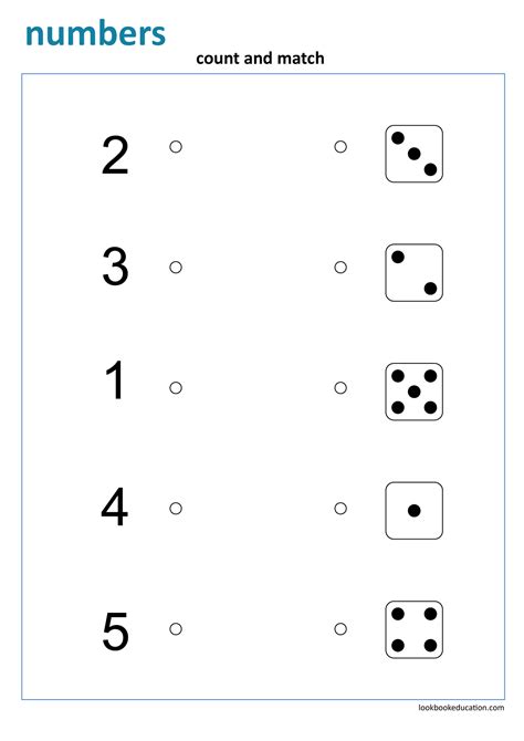 A Counting Game With Numbers And Dices To Print Out For The Number 1 5