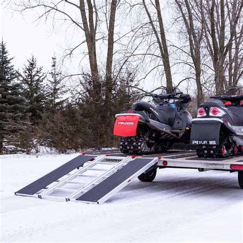 Black Ice 5 Folding Snowmobile Trailer Ramp Black Widow