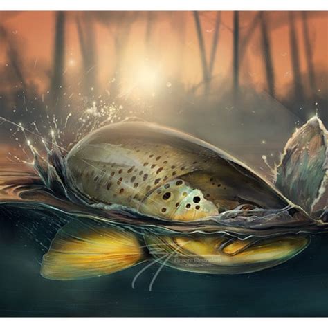 Fly Fishing Watercolor Print Fish Art Painting By Dean Etsy
