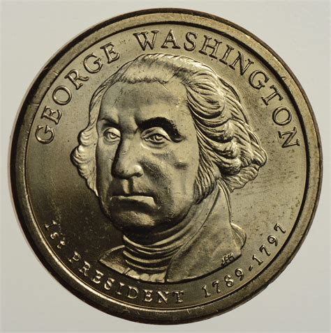Rare Error 2007 George Washington Dollar Coin 1st