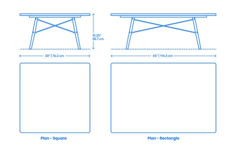 Eames Coffee Table Dimensions And Drawings Dimensionsguide