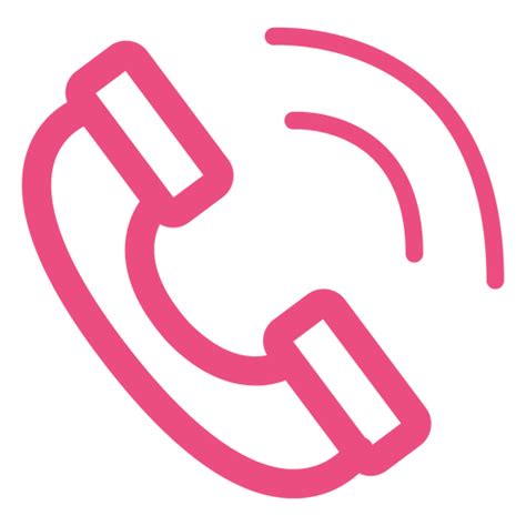 Phone Call Icon Stroke Pink Transparent Png And Svg Vector File