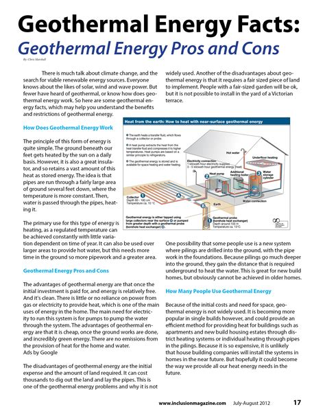 Geothermal Energy Facts Inclusion Magazine