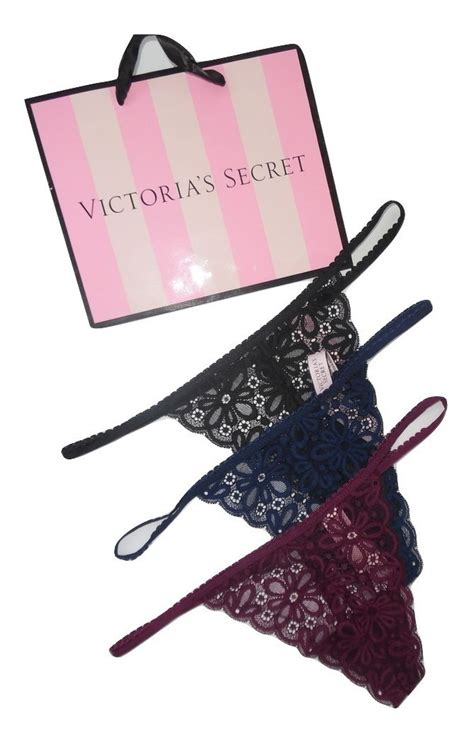 Victorias Secret Lencería Sexy Encaje Pack 3 Tangas Hilo Xs Envío Gratis