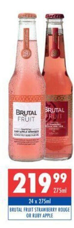 brutal fruit strawberry rouge or ruby apple 24 x 275ml offer at ultra liquors