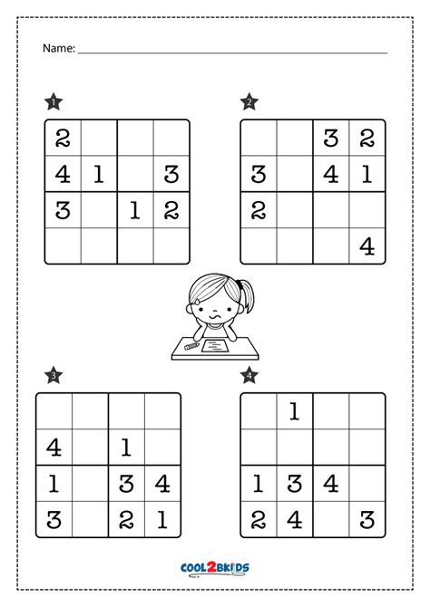 easy sudoku printable 4x4