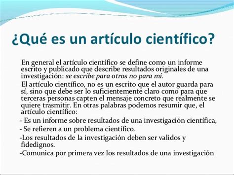 Articulo Cientifico Presentacion