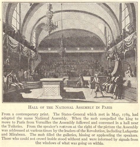 Hall Of The National Assembly In Paris 1789 Student Handouts