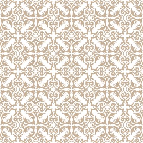 Pattern Wallpaper Baroque Damask Seamless Vector Background Batik