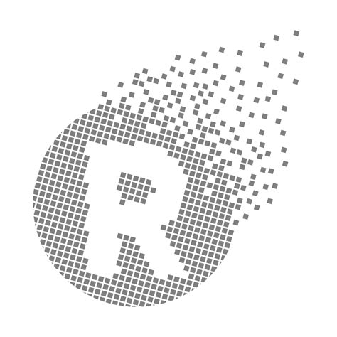 Round Letter R Fast Pixel Dots Pixel Art With Letter R 6503173 Vector