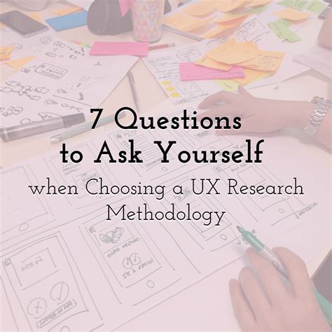 7 Questions To Ask Yourself When Choosing A Ux Research Methodology