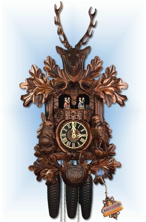 Hones Game Hunter Cuckoo Clock 20 Bavarian Clockworks