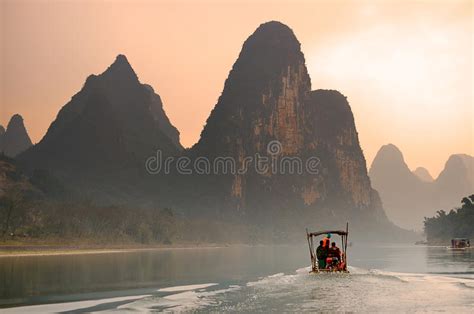 Landscape In Yangshuo Guilin China Stock Image Image Of Countryside