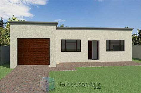 Flat Roof Double Story House Plans South Africa Bedroom House