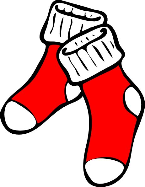 Red Socks Clip Art At Vector Clip Art Online Royalty Free