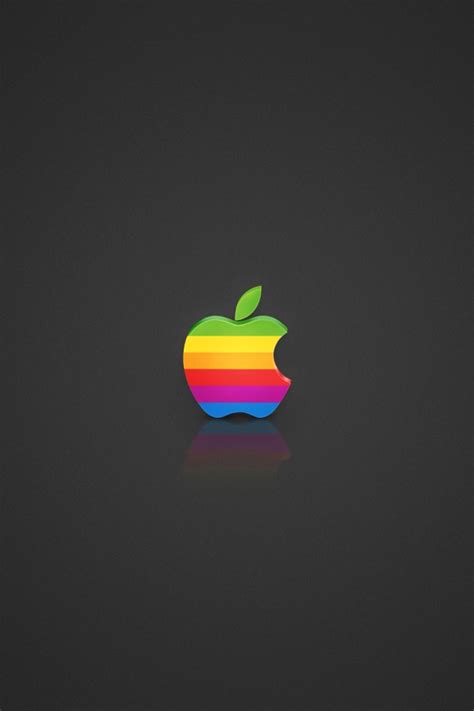 Free Download 640x960 Coloured Apple Logo Iphone 4 Wallpaper 640x960