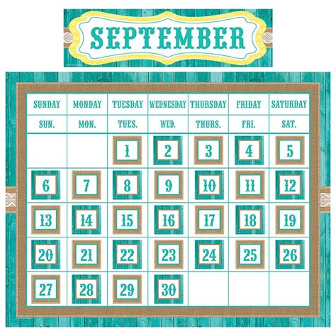 Shabby Chic Calendar Set Tcr9541 Teacher Created Resources