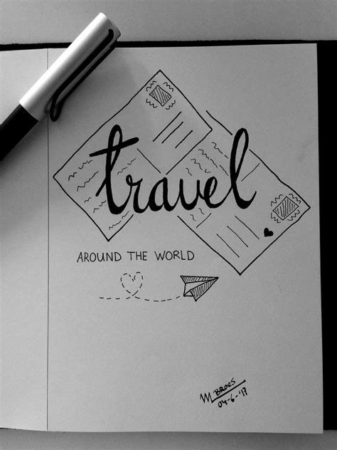 A Piece Of Paper With The Words Travel Around The World Written On It