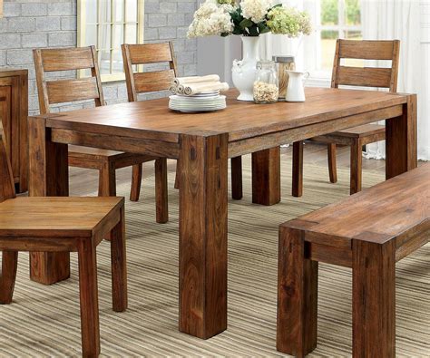 Dark Oak Dining Table With Chairs And Bench