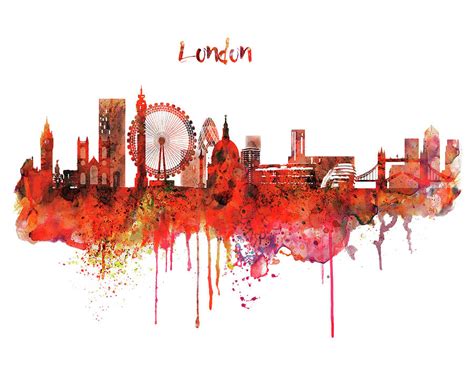 London Skyline Watercolor At Explore Collection Of