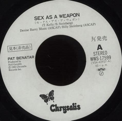 Pat Benatar Sex As A Weapon White Label Insert Japanese Promo 7