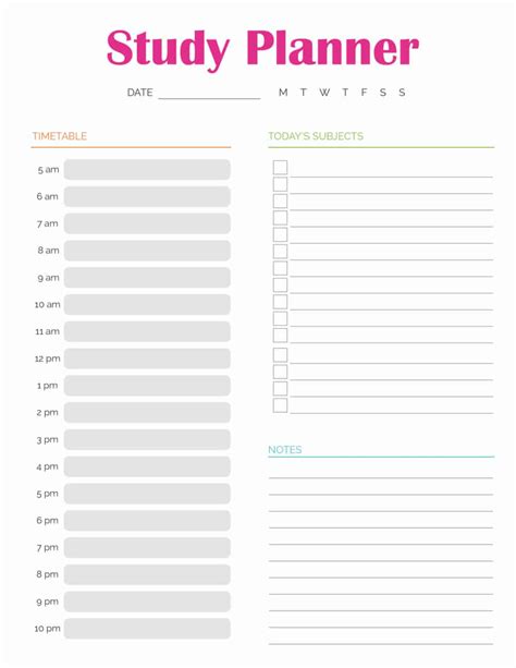 13 Page Student Planner Printable Freebie Finding Mom