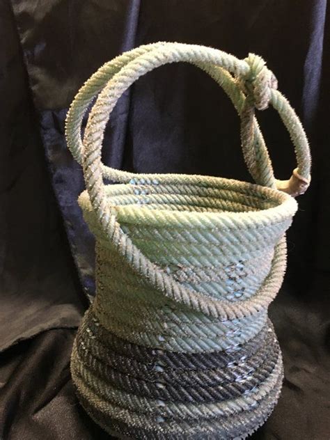 V 1 Lariat Rope Basket Etsy Rope Basket Basket Lariat