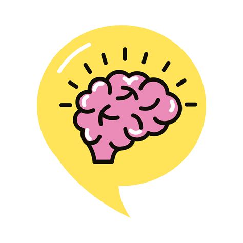 Brain Human In Speech Bubble Line And Fill Style Icon 4159898 Vector