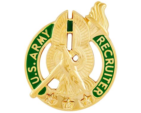 Army Identification Badge Recruiter Gold