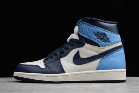 The upper of the air jordan 1 high university blue is composed of a white and black tumbled leather upper with university blue durabuck overlays. Mens Air Jordan 1 Retro High OGObsidian' University Blue ...