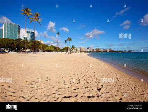 Ala Moana Beach Park Waikiki Honolulu Oahu Hawaii Stock Photo Alamy