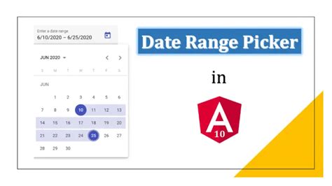 Date Range Picker In Angular Material Design Example Edopedia