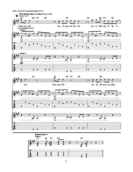 Owner Of A Lonely Heart Sheet Music To Download And Print