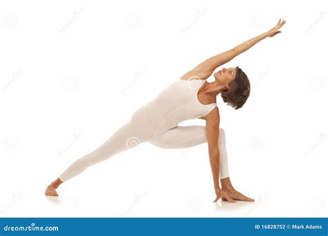 Young Woman Doing Yoga Side Angle Pose Stock Photo Image Of Person