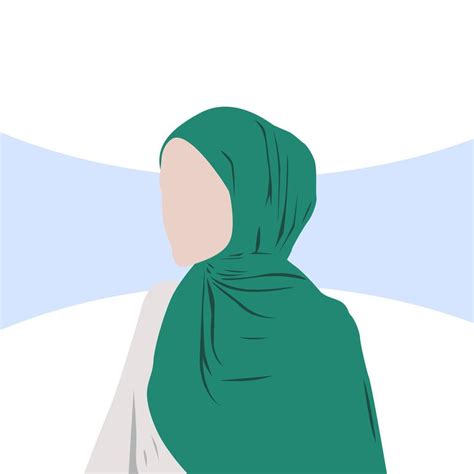 Beautiful Muslim Woman Wearing Hijab 7491817 Vector Art At Vecteezy