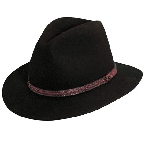 Scala Traveler Wool Felt Safari Fedora Hat Crushable